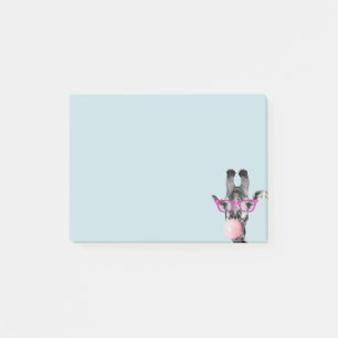 Funny Niedlich Giraffe Glass Pink Bubble Gum Post-it Klebezettel