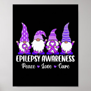 Funny niedlich Gnomes Peace hope Liebe epilepsy Aw Poster