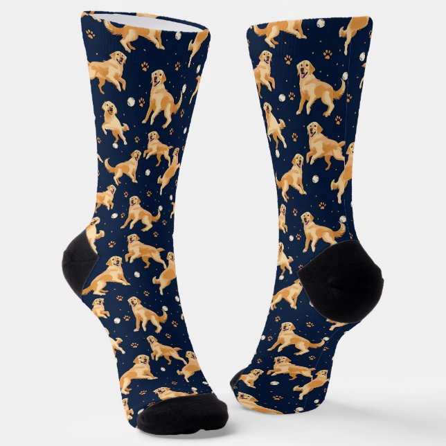 Funny Niedlich Golder Retriever Hundesocken Socken (Gewinkelt)