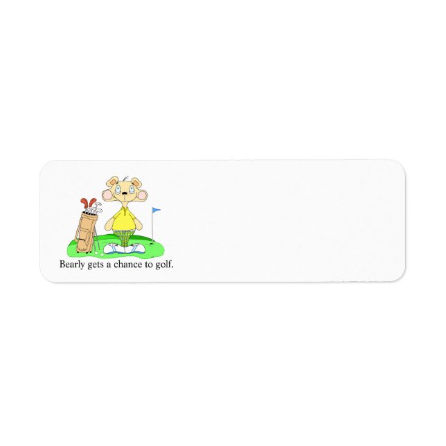 Funny Niedlich Golf Address Labels (Vorne)