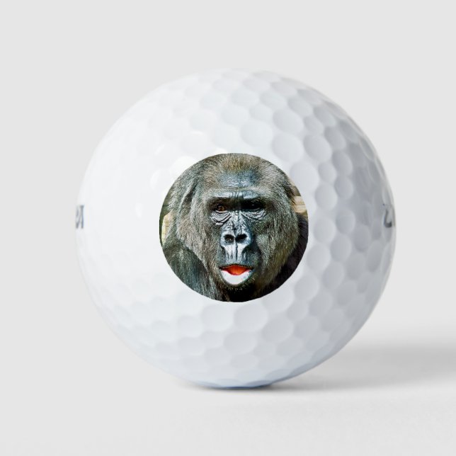 FUNNY NIEDLICH GORILLA GOLFBALL (Vorderseite)