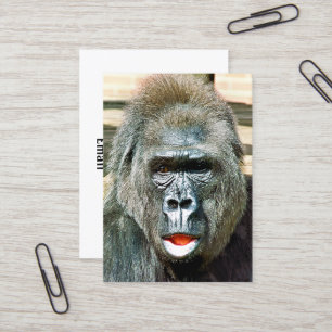FUNNY NIEDLICH GORILLA VISITENKARTE