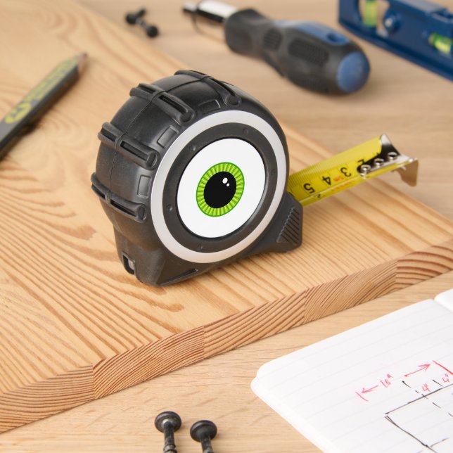 Funny Niedlich Green Eyeball Maßband (Holzbau)