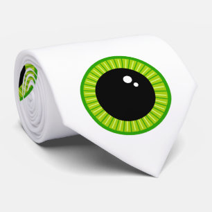 Funny Niedlich Green Eyeballs Krawatte