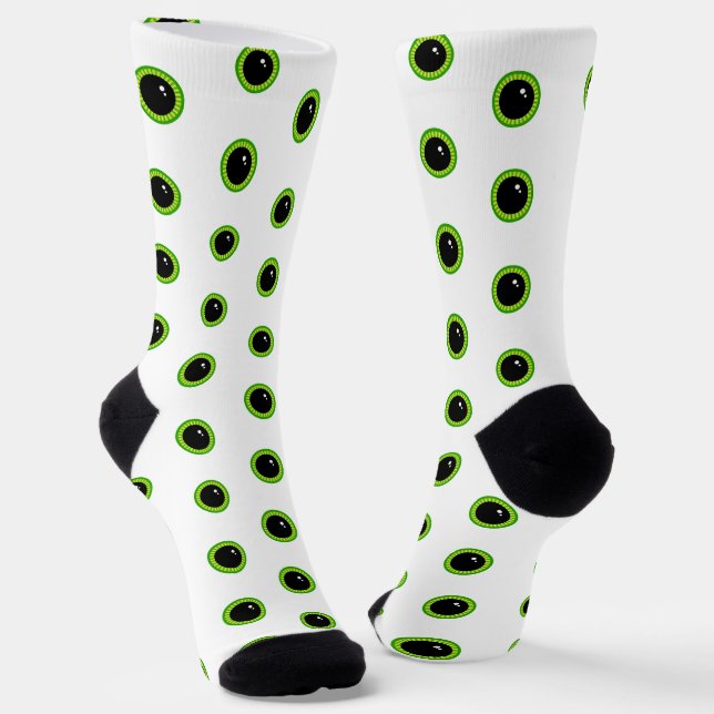Funny Niedlich Green Eyes Socken (Gewinkelt)