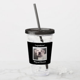 Funny Niedlich Grumpy White Dog 40. Geburtstag Sch Acryltrinkbecher
