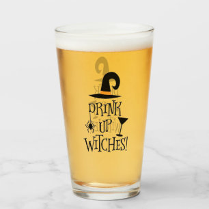 Funny Niedlich Halloween Drink Up Hexen Oktober Glas