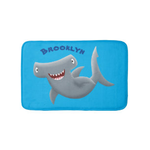 Funny niedlich Hammerhead Hai Cartoon Badematte