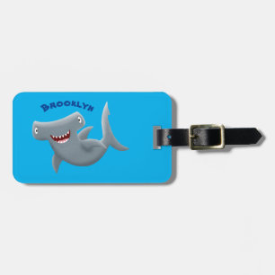 Funny niedlich Hammerhead Hai Cartoon Gepäckanhänger