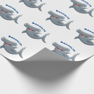 Funny niedlich Hammerhead Hai Cartoon Geschenkpapier