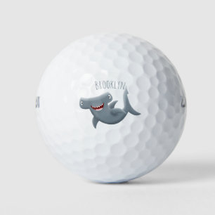 Funny niedlich Hammerhead Hai Cartoon Golfball