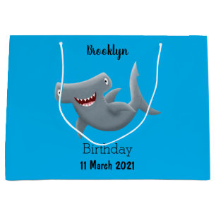 Funny niedlich Hammerhead Hai Cartoon Große Geschenktüte