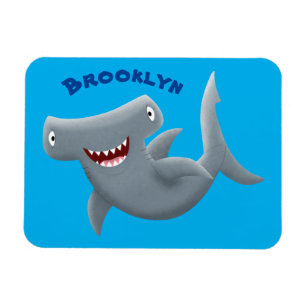 Funny niedlich Hammerhead Hai Cartoon Magnet