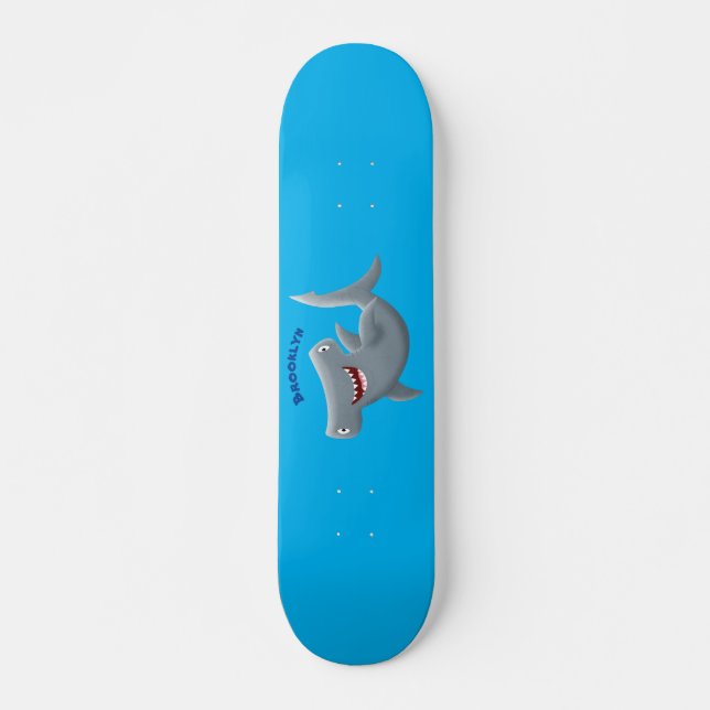 Funny niedlich Hammerhead Hai Cartoon Skateboard (Vorne)