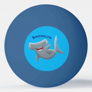 Funny niedlich Hammerhead Hai Cartoon Tischtennisball