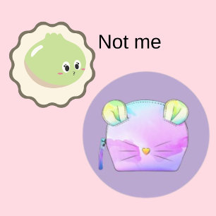 Funny Niedlich Handbag Taschen Party Zubehör Runder Aufkleber