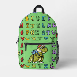 Funny niedlich handgezeichnete Dinosaurier und Alp Bedruckter Rucksack