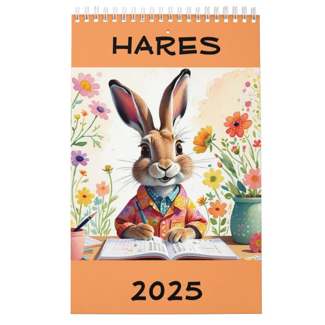 Funny, Niedlich Hares 2025 Kalender (Titelbild)