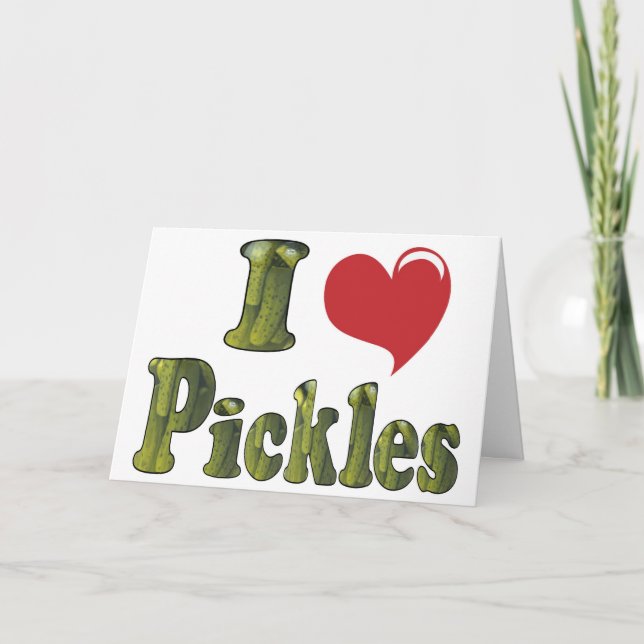 Funny Niedlich I Liebe Pickles Karte (Vorderseite)