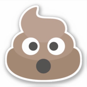 Funny Niedlich Kack Emoji Aufkleber