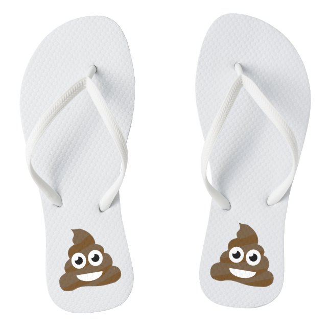 Funny Niedlich Kack Emoji Flip Flops (Fußbett)