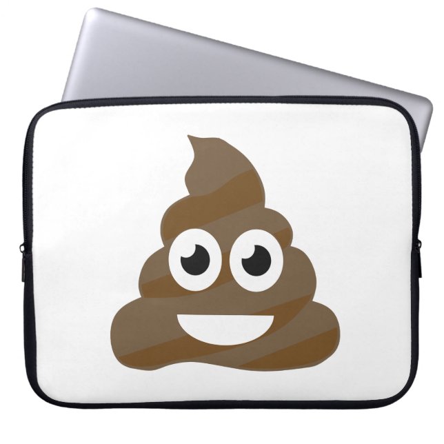 Funny Niedlich Kack Emoji Laptopschutzhülle (Vorderseite)