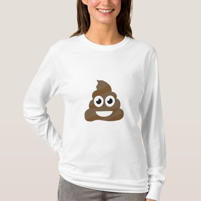 Funny Niedlich Kack Emoji T-Shirt (Vorderseite)