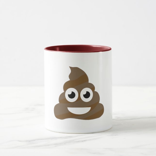 Funny Niedlich Kack Emoji Tasse (Zentrum)