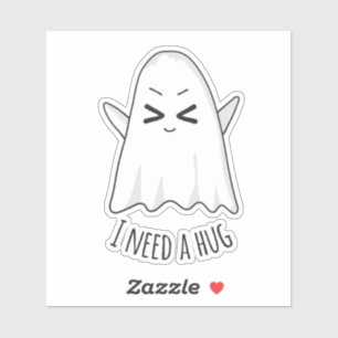 Funny Niedlich Kawaii Halloween Ghost Custom Cut Aufkleber