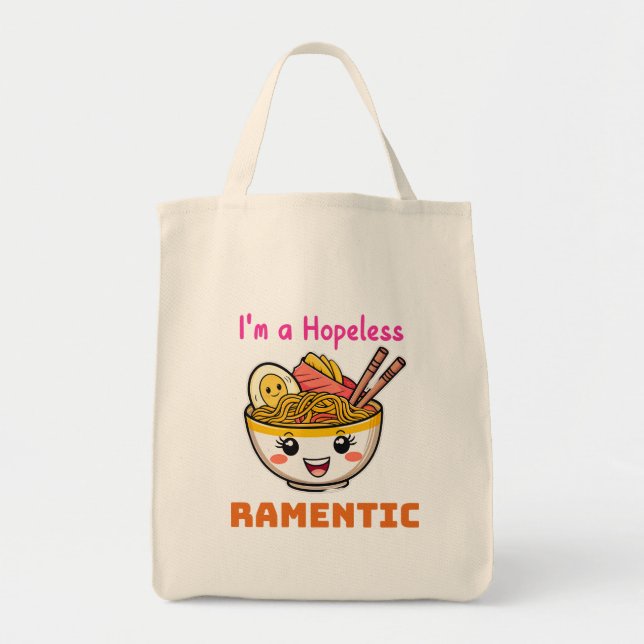 Funny Niedlich Kawaii Ramen Japanisch Noodles Love Tragetasche (Vorne)