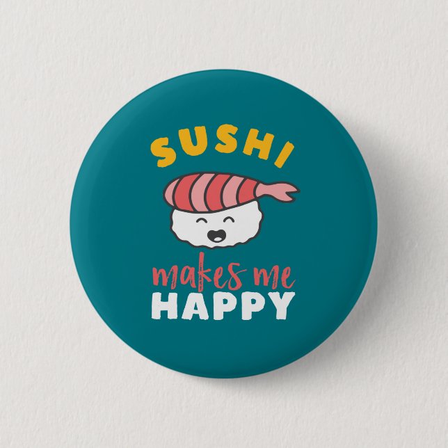 Funny Niedlich Kawaii Sushi Japi Food Lover Button (Vorderseite)