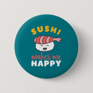 Funny Niedlich Kawaii Sushi Japi Food Lover Button