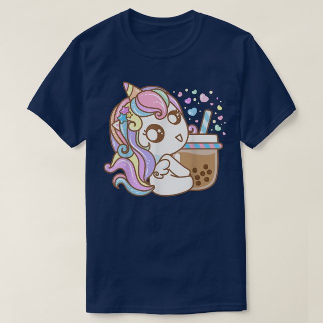 Funny Niedlich Kawaii Unicorn Boba Tea Bubble Tee  (Design vorne)
