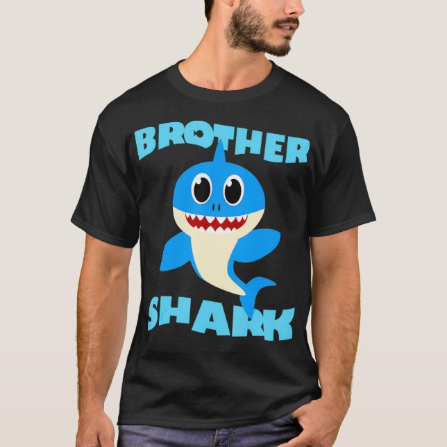 Funny Niedlich Kids Young Adults Brother Shark Bab T-Shirt (Vorderseite)