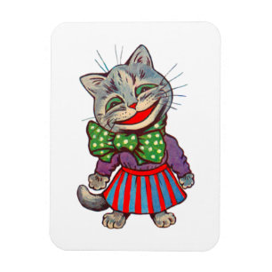 Funny Niedlich Lächeln Retro 1930er Girl Cat Masco Magnet