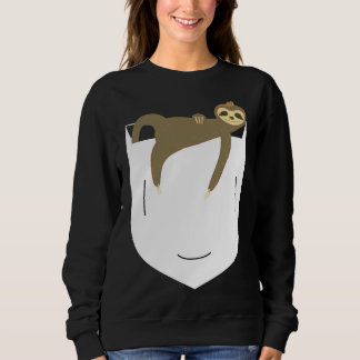 Funny Niedlich Lazy Sloth Pocket Sweatshirt