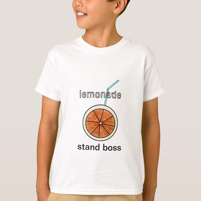 Funny Niedlich Lemonade Stand Boss Gelb T-Shirt (Vorderseite)