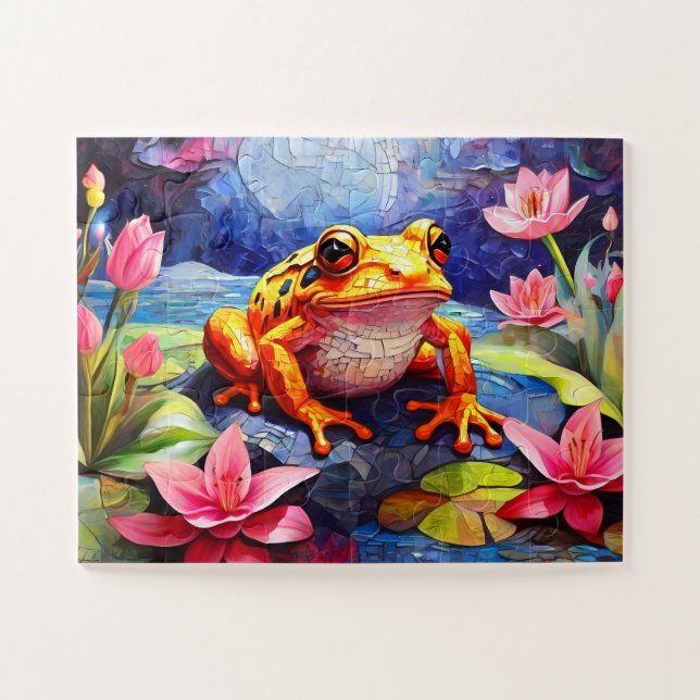Funny Niedlich Little Frog Puzzle (Horizontal)