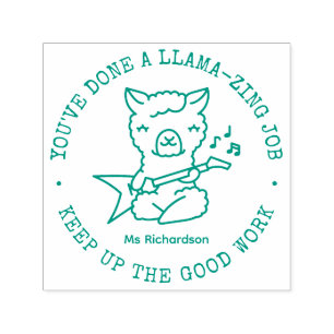 Funny Niedlich Llama Phantastisch Job Teacher Belo Permastempel