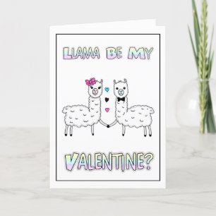 Funny Niedlich Llama Pun Valentine's Day  Karte