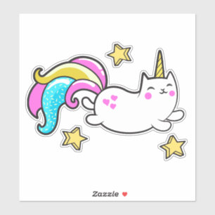 Funny niedlich meowlogisches Einhornkleber Aufkleber