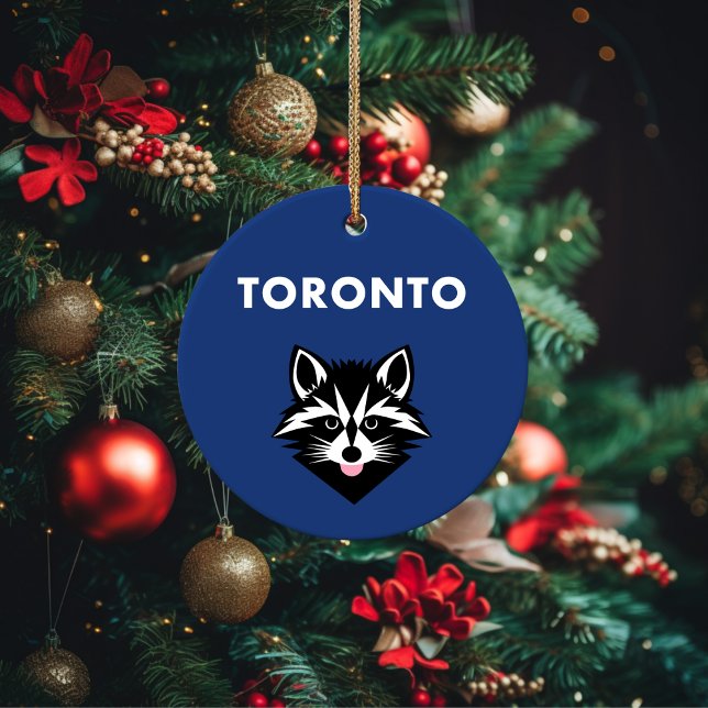 Funny Niedlich Mocking Toronto Raccoon Dunkle Farb Keramik Ornament (Von Creator hochgeladen)