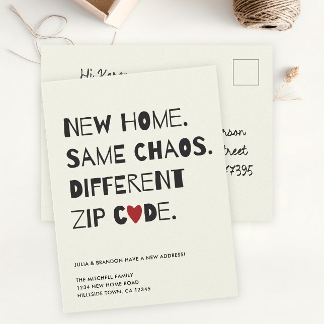 Funny Niedlich Modern Minimalistisch Modern Ankündigungspostkarte (Von Creator hochgeladen)