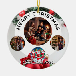 Funny, Niedlich, Modernes Foto Weihnachten Keramik Ornament