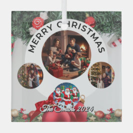 Funny, Niedlich, Modernes Foto Weihnachten Ornament Aus Glas