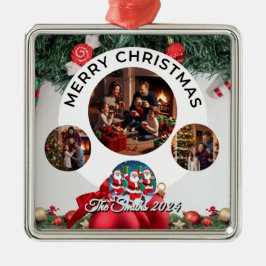 Funny, Niedlich, Modernes Foto Weihnachten Ornament Aus Metall