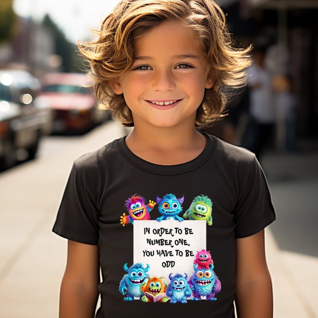 Funny Niedlich Monsters Farbiger Kids Text T-Shirt (Funny Cute Monsters Colorful Kids Text T-Shirt)