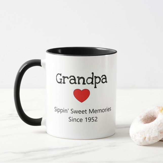 Funny Niedlich Opa Großvater Grumpa Großvater Tasse (Mit Donut)