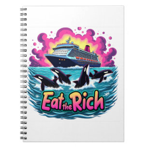 Funny Niedlich Orca Whale Ess The Rich Notizblock