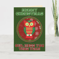 Funny Niedlich Owl Miss You Weihnachten